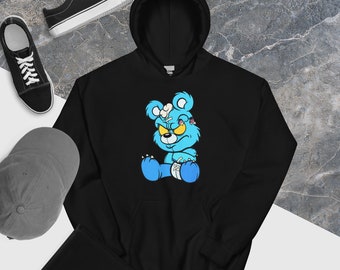 Zombie Teddy Bear Hoodie/ Bad Teddy Bear/Bad Bear/Bad Bear Hoodie