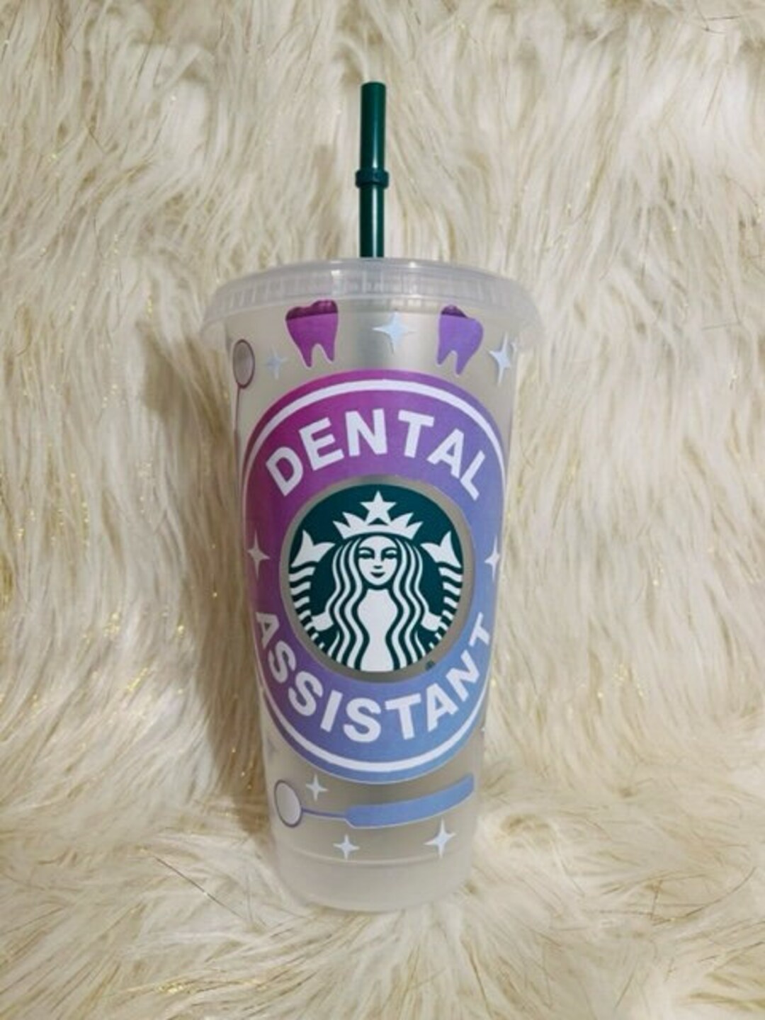 Dental Assistant Starbucks Cup /starbucks / Dental Assistant Cold Cup/venti Cold Cup/ Dog Lover