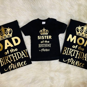 Compleanno Principe/Principe/Principe Compleanno/Principe Famiglia corrispondenza T-shirt/Principe baby shower/Qualsiasi Principe Compleanno/Compleanno Ragazzo/Compleanno ragazzo