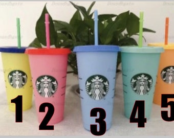 Starbucks Color changing Cold Cup  24oz / Cold Cup/Starbucks Reusable Cup 24oz/ Plain Starbucks Cup/ Starbucks Blank Cup/ Starbucks