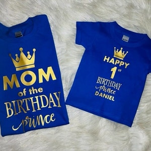 Primo compleanno Principe/Principe/Compleanno Principe/T-shirt abbinate alla Famiglia Principe/Baby shower Principe/Qualsiasi Compleanno Principe/Compleanno Ragazzo/