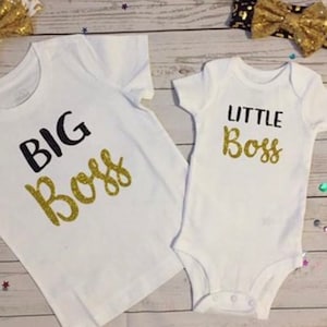 Big Boss Little Boss/Siblings matching outfits/Newborn outfit/Sister outfit/Sister /Brother matching outfits