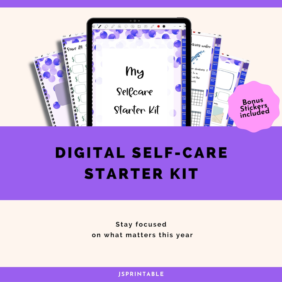 Selfcare Starter Kit Digital Planner Journal Etsy