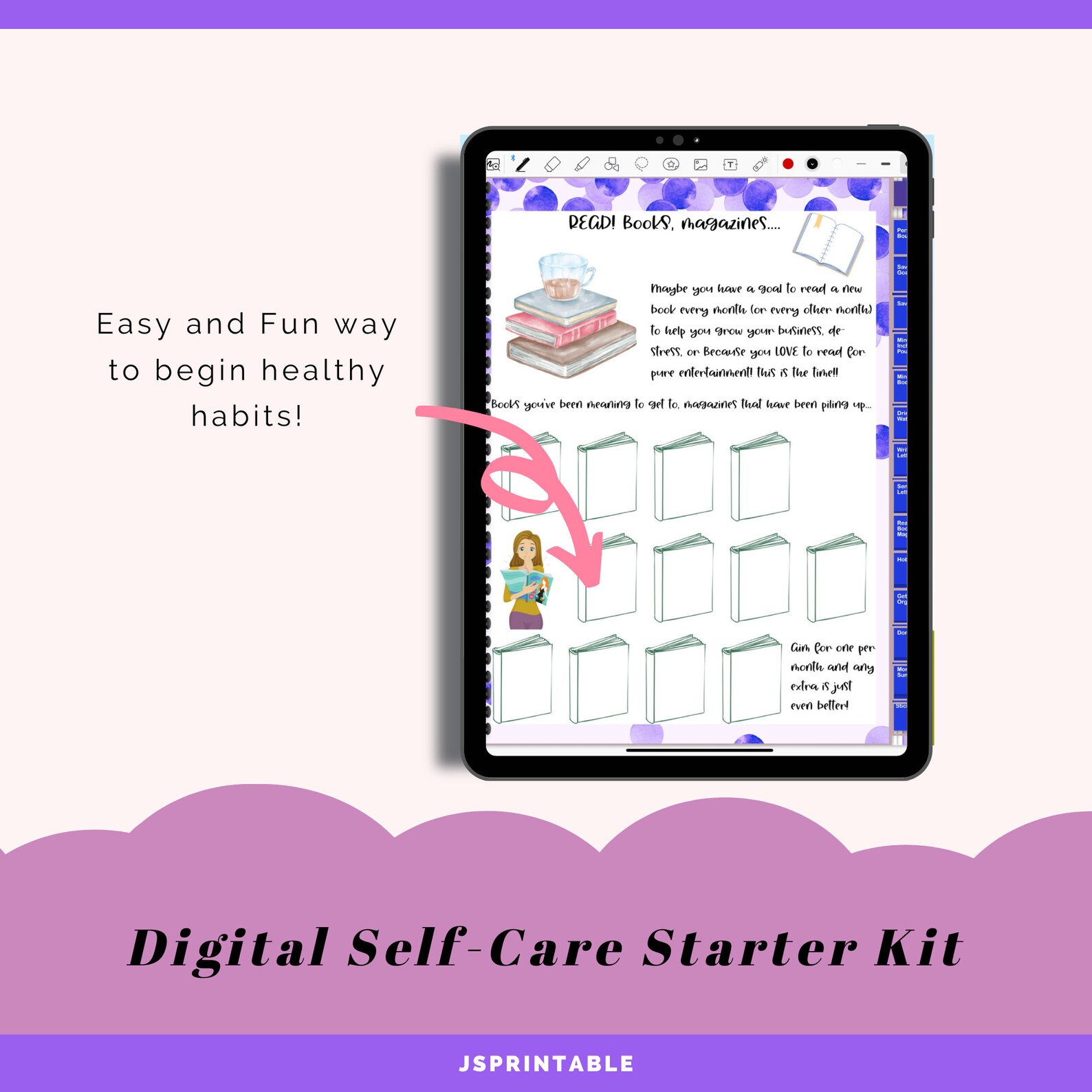 Selfcare Starter Kit Digital Planner Journal Etsy