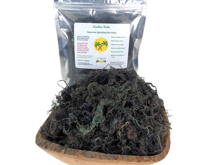 Spirulina Sea Moss Jamaican Wildcraft Fresh Harvest Hand Picked Natural