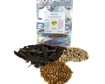 Gungo peas seeds, Pigeon peas for planting, Jamaican species, Purple pods, 5-6 Seed per pod ,Wildcraft seeds, 30 Count, Organic