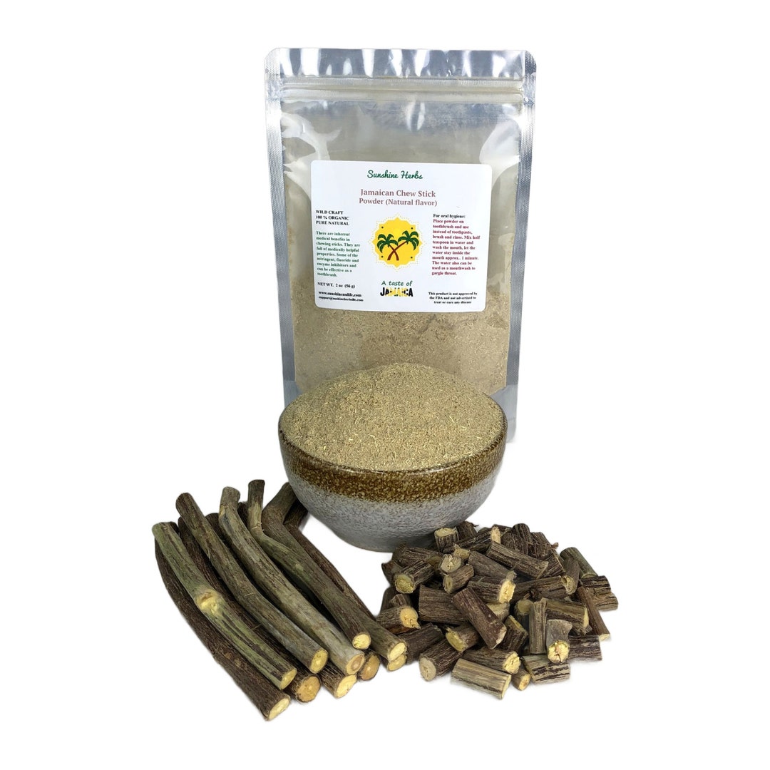Jamaican Chew Stick Tooth Powder Gouania Lupuloides No Added Chemicals Formulated to Clean Mouth