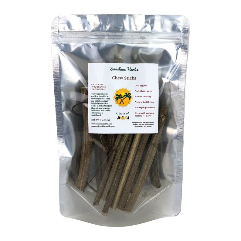 Chew Stick Natural Toothbrush Wildcraft Jamaican Herb Etsy