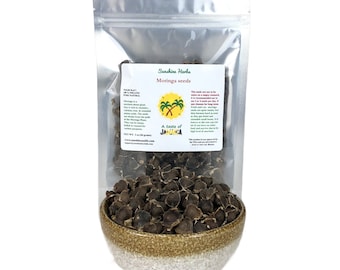 Moringa oleifera Seeds | Jamaican Wildcraft herb | Vegan food | Pure Organic | All Natural | 1 oz = 100 seeds