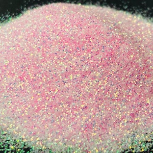 Pink Iridescent Rainbow Fine Mix Hex Glitter 1 oz.