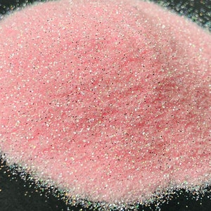 Pink Chiffon Mirror Silver Hex Glitter 1/128 .2MM Ultra Fine 1 oz.