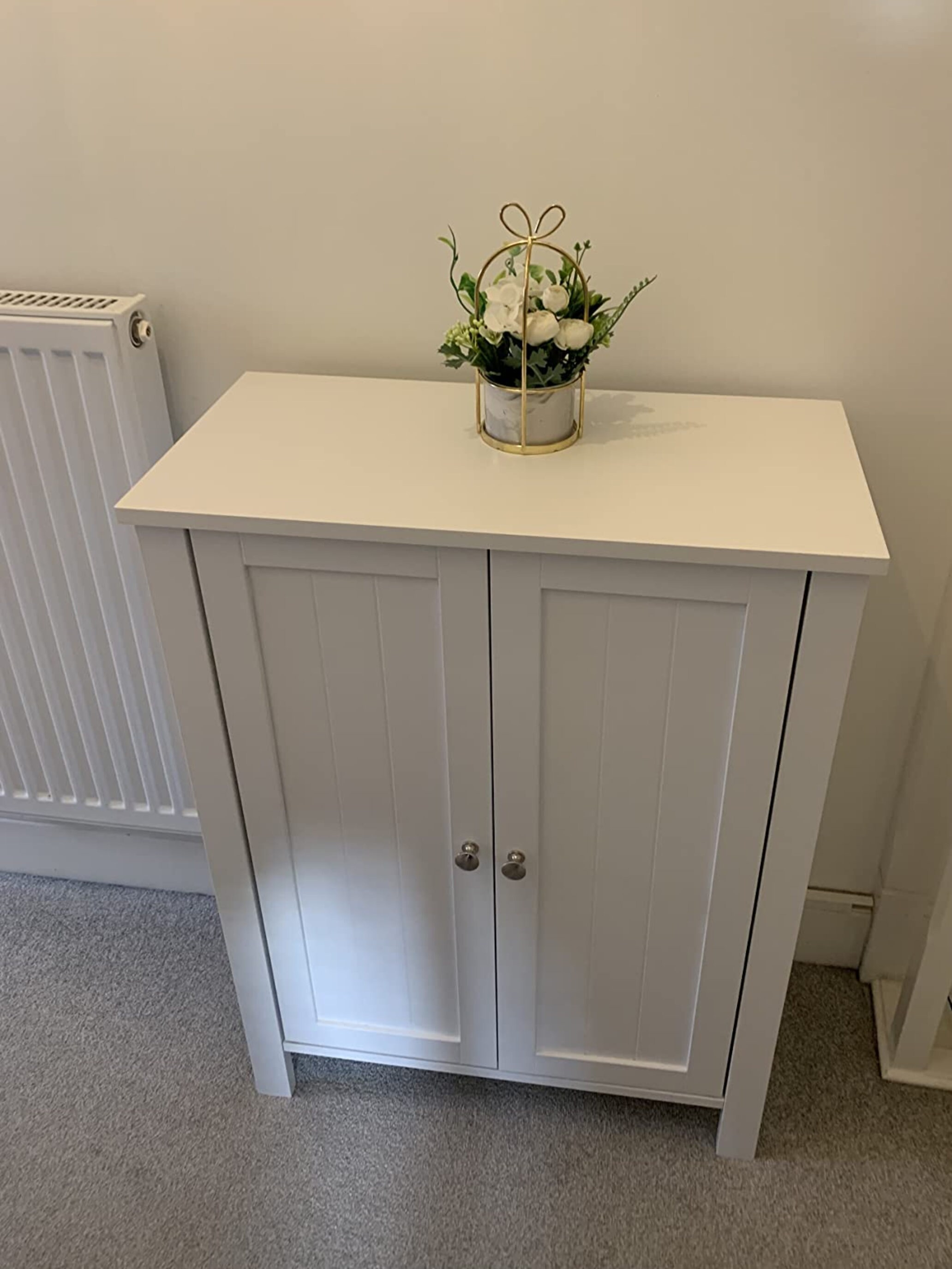 White Freestanding Bathroom Cabinet Bathroom Vanity Unit - Etsy UK