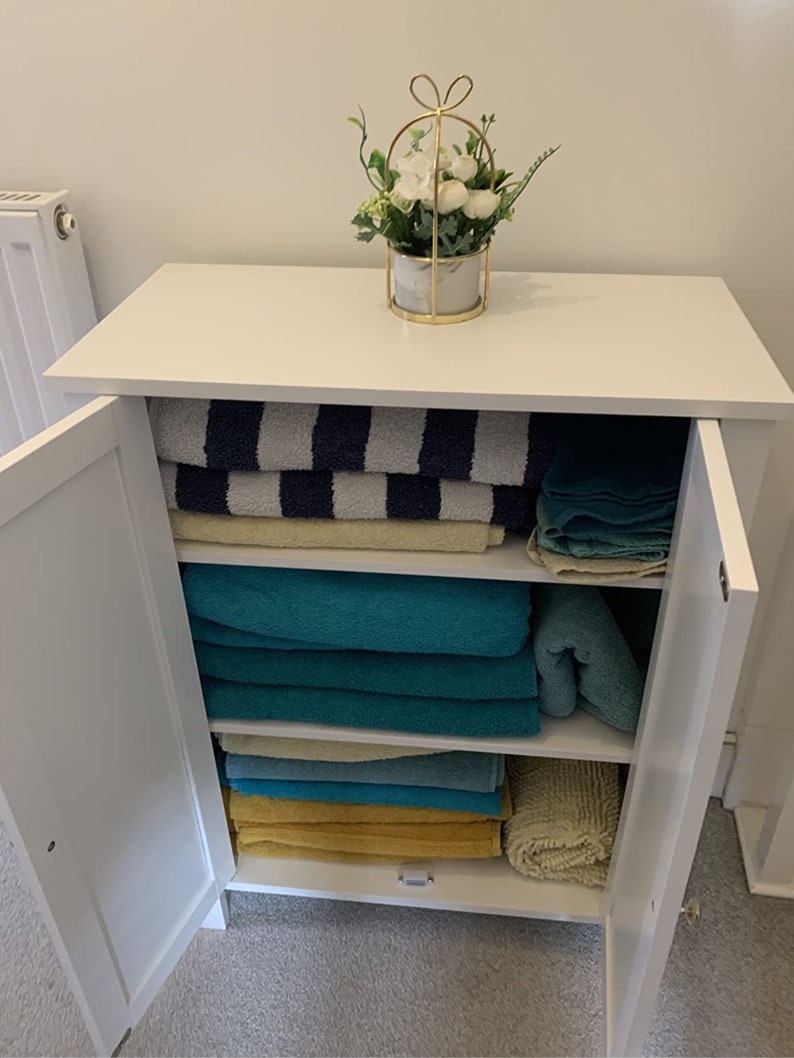 White Freestanding Bathroom Bathroom Vanity Unit Etsy UK