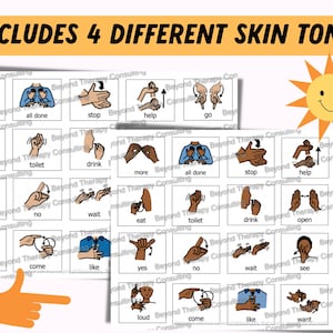American Sign Language (ASL) Communication Core Board- Instant Download! 11x 8.5 inch