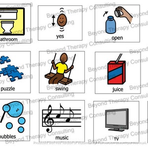 Communication Picture Icons | Use to Facilitate Functional Communication! | Non-Verbal, ASD, Speech Delay, Special Needs Visual Aid