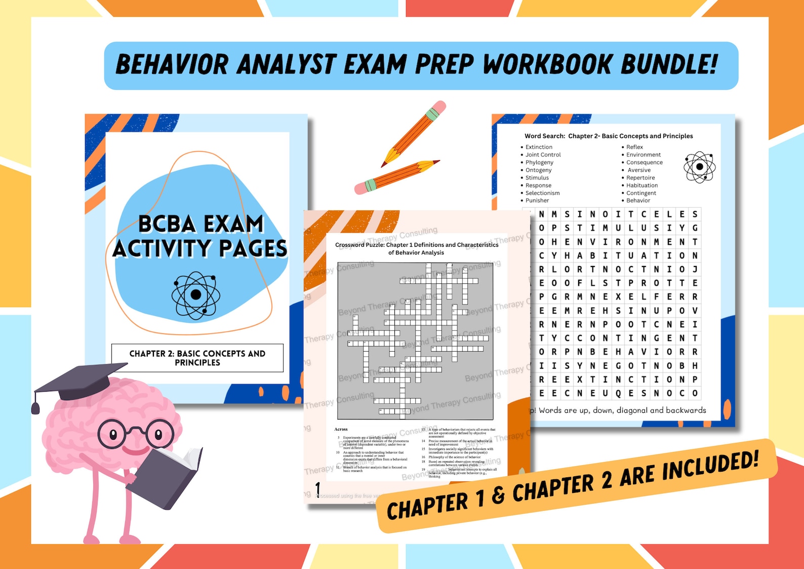 Study Activity Workbook Bundle for BCBA Students- Chapter 1 and Chapter ...