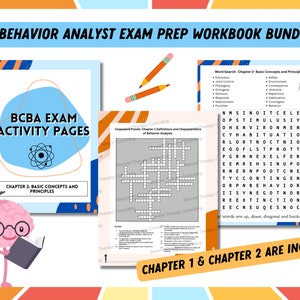 Study Activity Workbook Bundle for BCBA Students- Chapter 1 and Chapter ...
