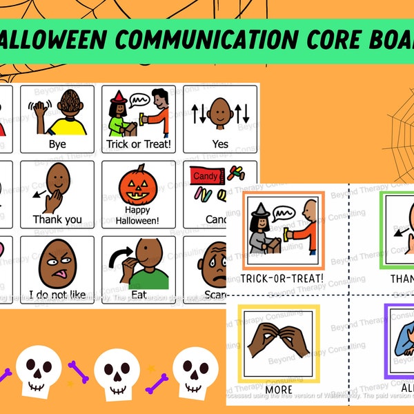 Halloween|Autism| Nonverbal| Autistic| ASD|Communication Core Board|PECS|Neurodivergent|Autism|Speech|AAC