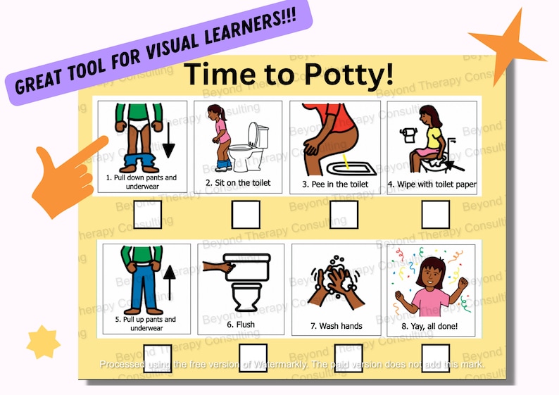 Toilet Training Visual Aids for Kids INSTANT DOWNLOAD Etsy