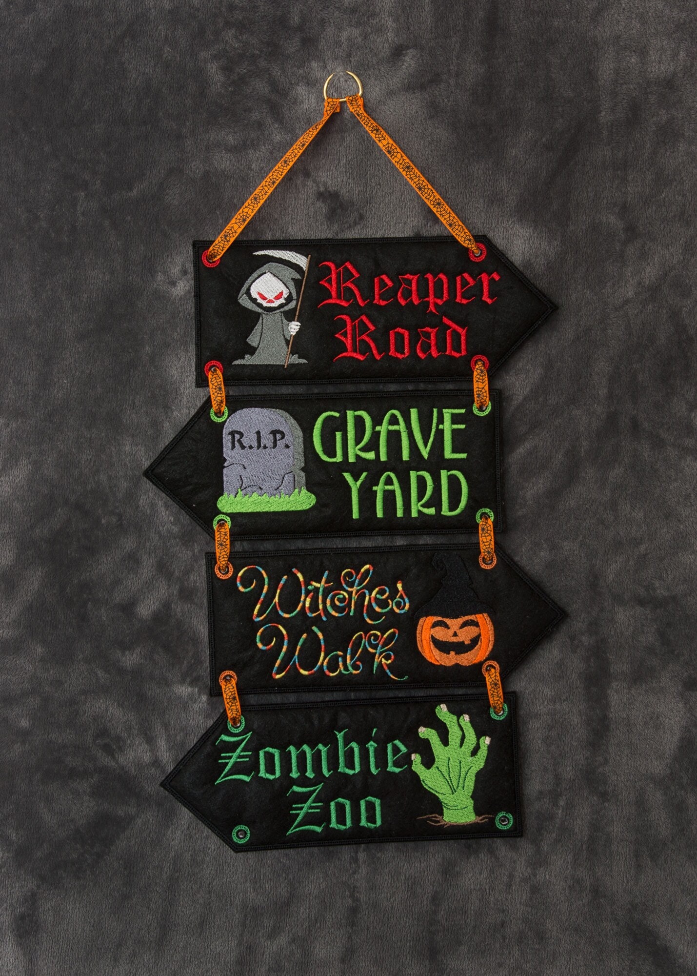 Halloween Road Direction Sign Wall hanging Etsy