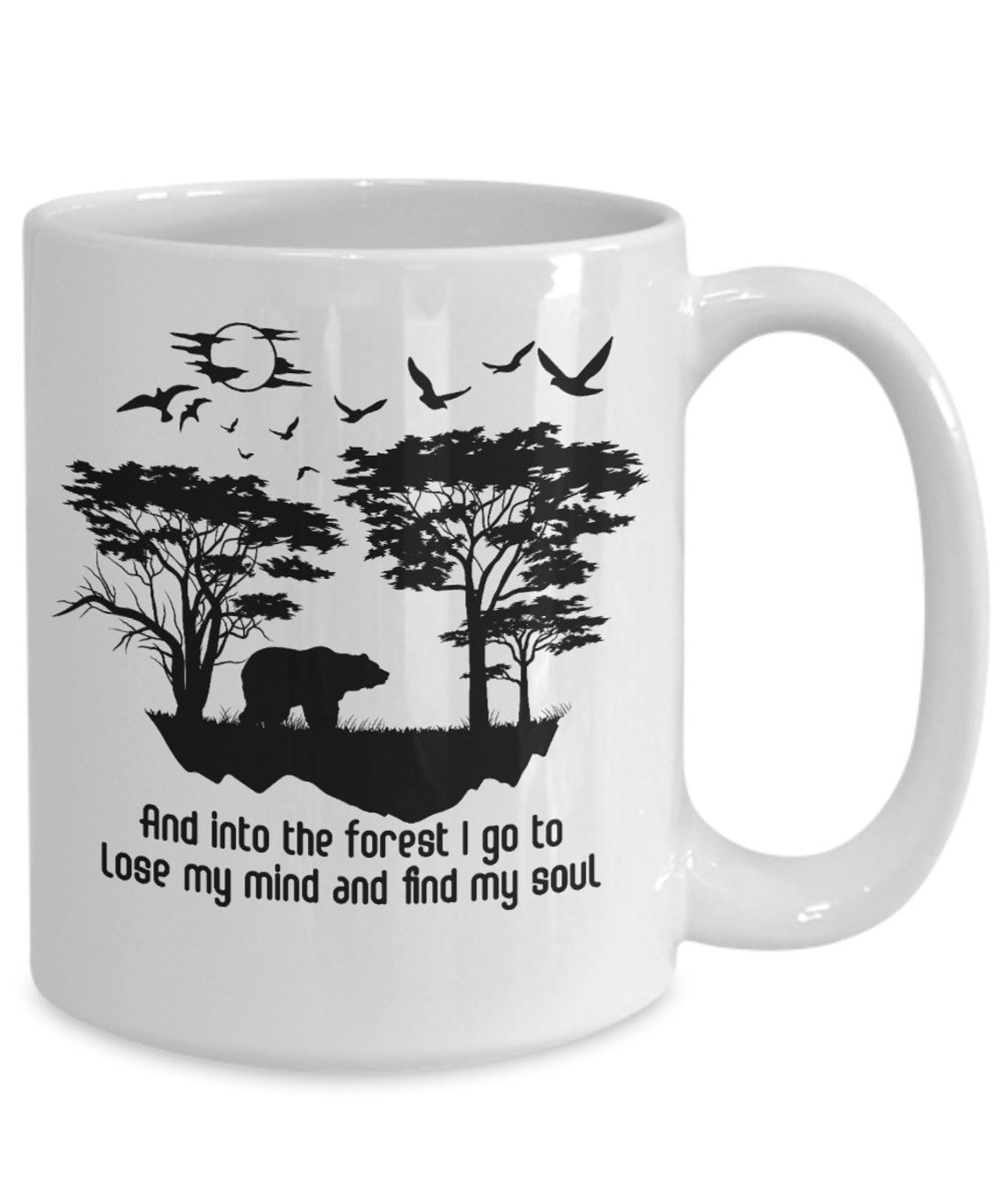 Nature Coffee Mug Tea Cup 15oz White Ceramic and Into Etsy