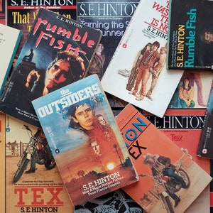 S.E. Hinton Vintage Dell/Laurel Paperback Editions The Outsiders, That Was Then This Is Now, Rumble Fish, Tex Young Adult Pick Your Book