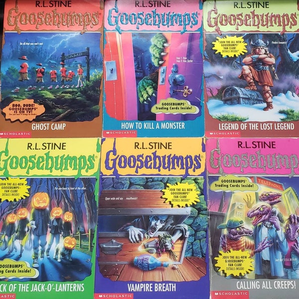 Goosebumps Vintage Books by R.L. Stine Scholastic 1990s Original Cover Art Paperbacks 45/46/47/48/49/50 Pick Your Book