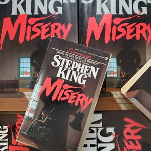 Misery by Stephen King Hardcover/First Edition Paperback/Double Cover Vintage 1988/1990 Pick Your Book image 1