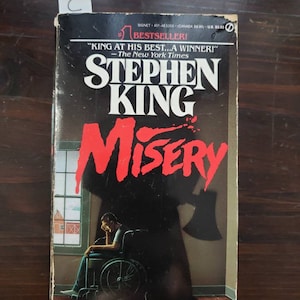 Misery by Stephen King Hardcover/First Edition Paperback/Double Cover Vintage 1988/1990 Pick Your Book Mass Market C