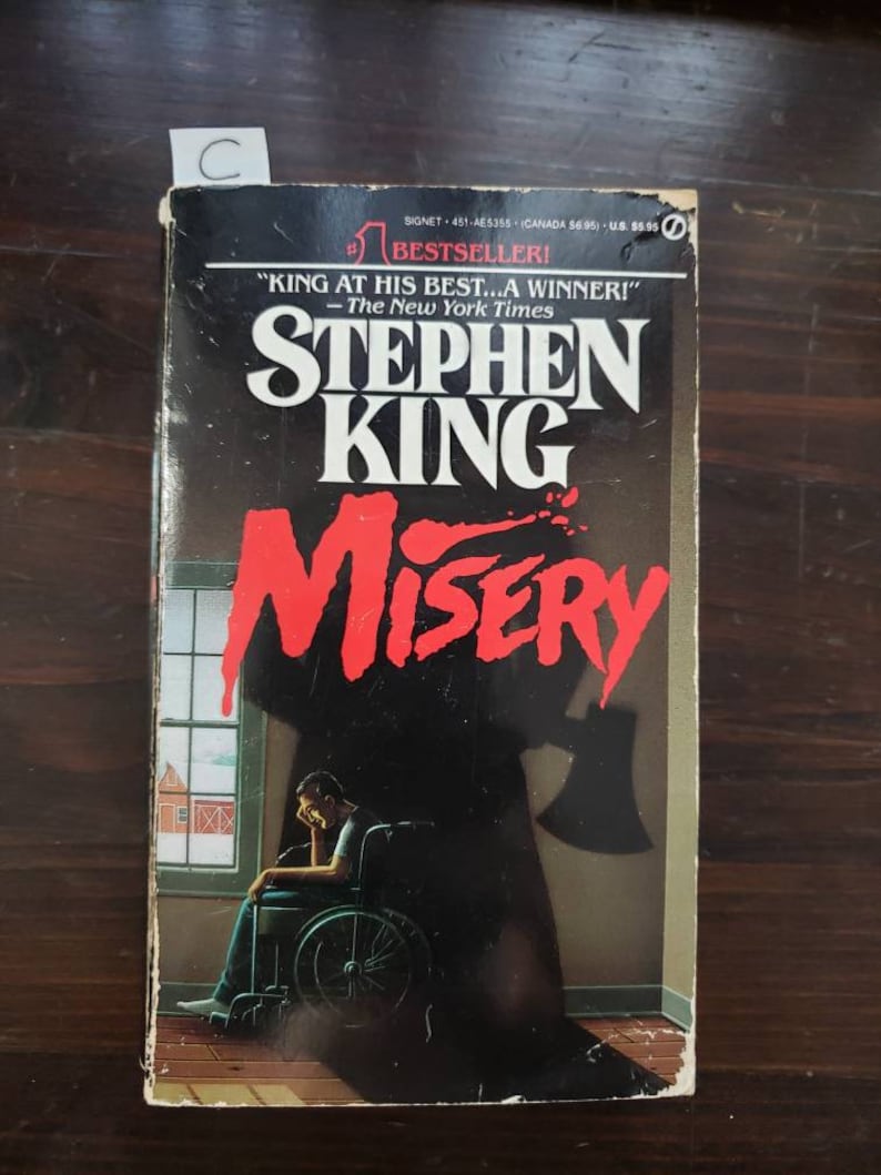 Misery by Stephen King Hardcover/First Edition Paperback/Double Cover Vintage 1988/1990 Pick Your Book Mass Market C