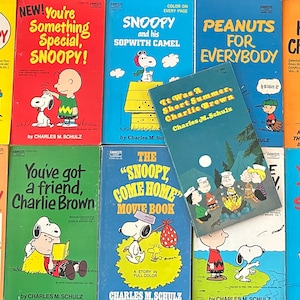 Charlie Brown and Snoopy Vintage Collections by Charles M Schulz Cartoon Comic Strip Specials and Movie Books Fawcett Crest Paperbacks 1970s
