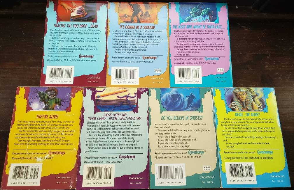 Goosebumps Vintage Paperbacks by R.L. Stine 13, 15, 16, 20