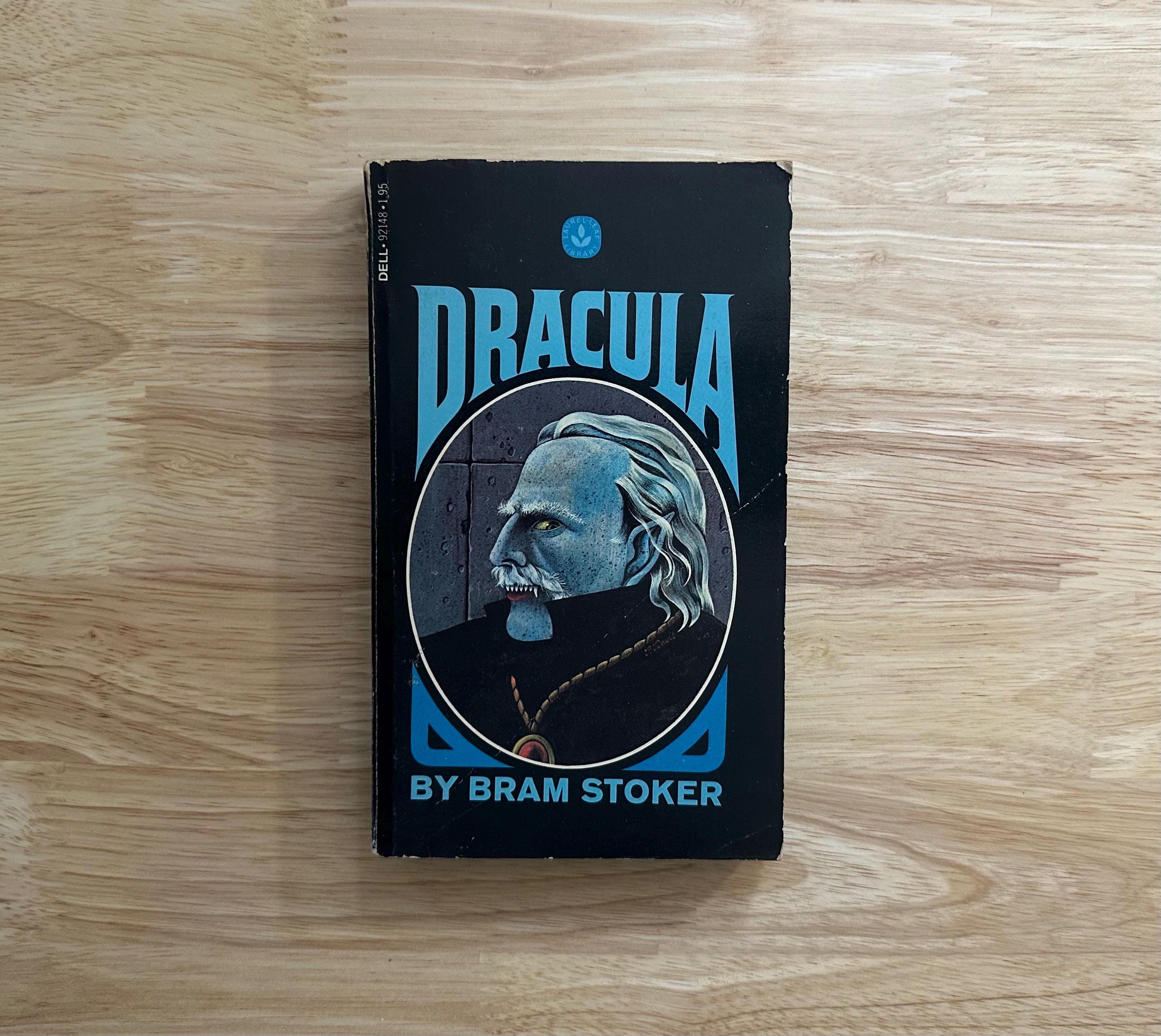 Dracula by Bram Stoker Vintage First Dell Laurel Leaf Blue-hue