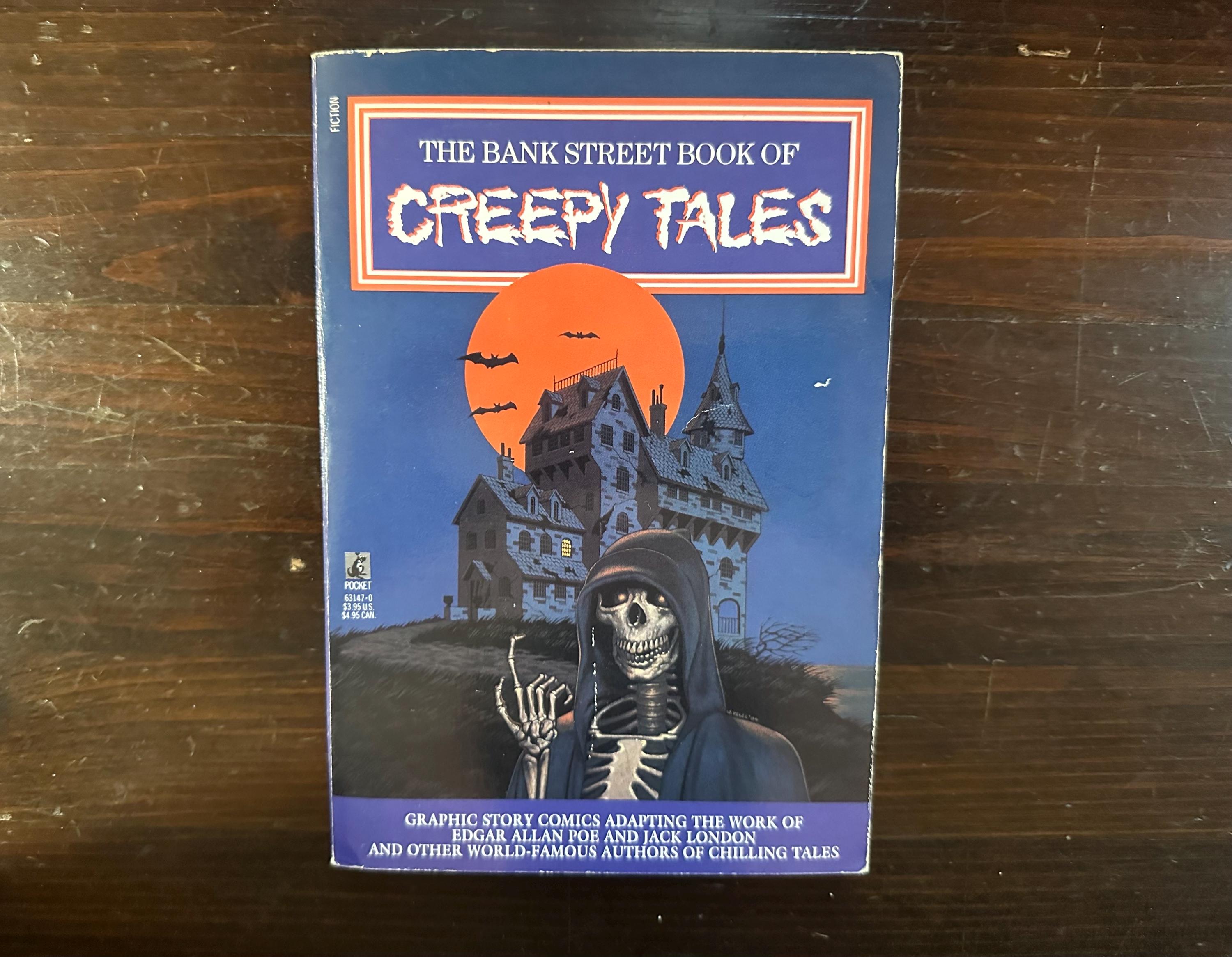 The Bank Street Book of Creepy Tales Vintage YA Graphic Novel Comic Style  Edgar Allan Poe, HG Wells and Jack London Horror Stories Rare 1989 - Etsy, image size:3000x2332