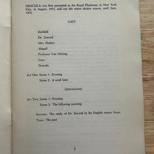 Dracula Dramatic Version Stage Script Dramatic Version Freely Adapted by Crane Johnson From the Novel by Bram Stoker 1976 zdjęcie 4