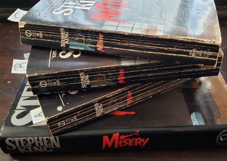 Misery by Stephen King Hardcover/First Edition Paperback/Double Cover Vintage 1988/1990 Pick Your Book image 10