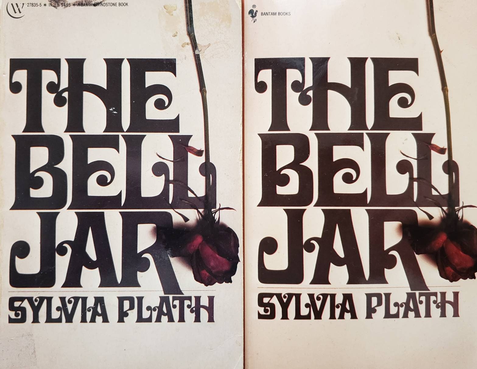 The Bell Jar by Sylvia Plath Print on an Antique Page, Book Cover Art,  Bookish Gifts 