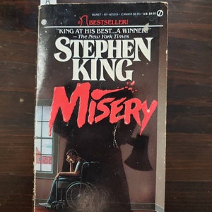Misery by Stephen King Hardcover/First Edition Paperback/Double Cover Vintage 1988/1990 Pick Your Book Mass Market B
