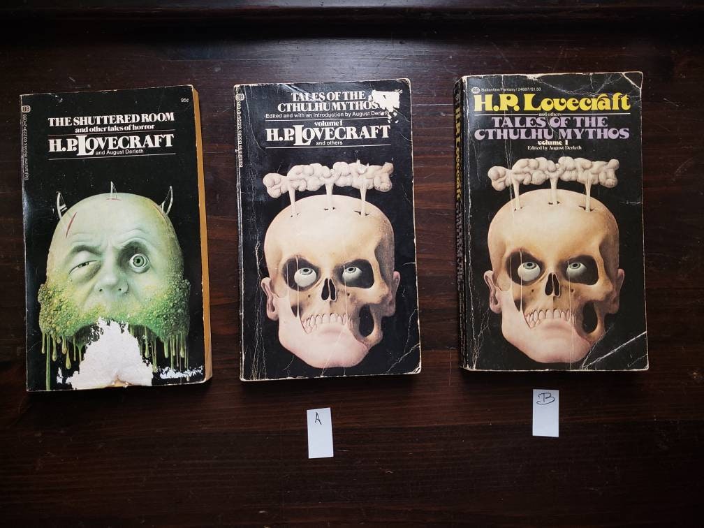 H.P. Lovecraft Vintage Paperback Books, Cthulhu Mythos