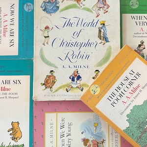 Winnie The Pooh Vintage Books by AA Milne Illustrated by Ernest H Shepard The World of Christopher Robin Poetry Pick Your Book