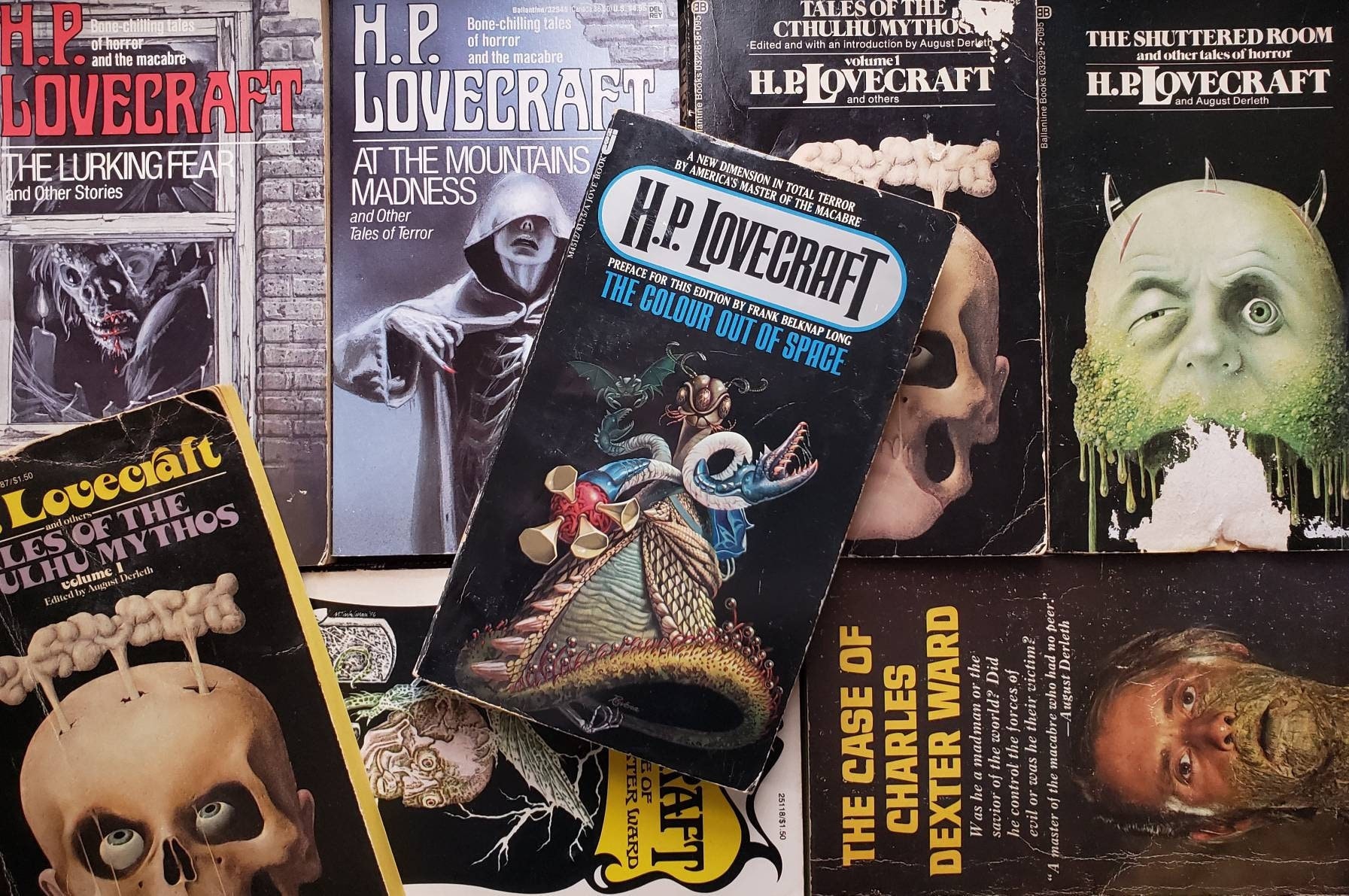 H.P. Lovecraft Vintage Paperback Books, Cthulhu Mythos