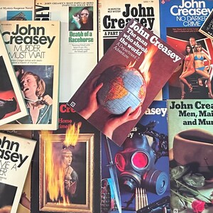 John Creasey Books Department Z, Toff, Gideon Of Scotland Yard, West, The Baron, Cellini, Palfrey Pulp Adventure Novels Pick Your Book 1970s