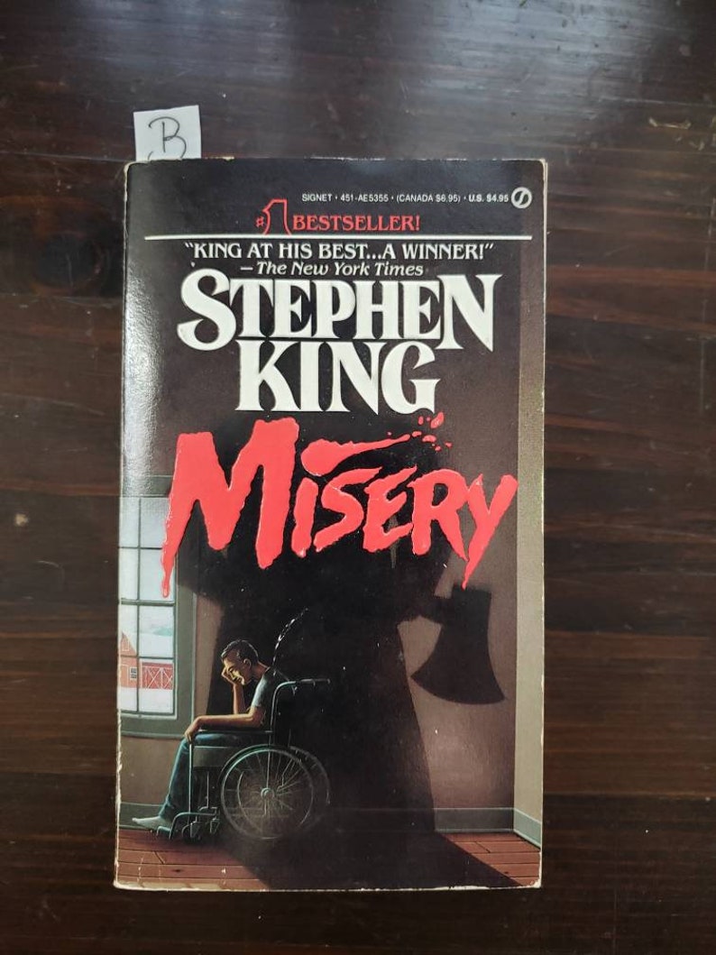 Misery by Stephen King Hardcover/First Edition Paperback/Double Cover Vintage 1988/1990 Pick Your Book Mass Market A