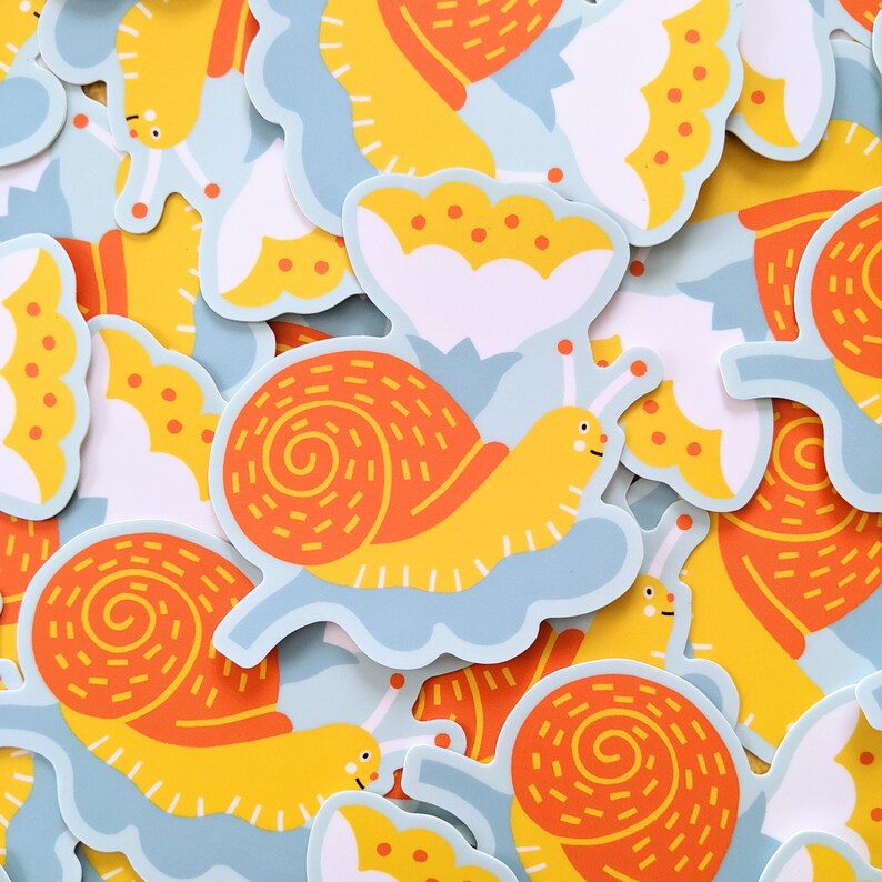 Snail Vinyl Sticker - Etsy