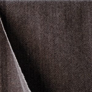 Yak Wolle Herringbone Tweed Stoff Meterware: Braun, 150cm breit, 373 m/s