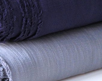 Japanese Indigo Sashiko-Inspired Fabric by the yard, 351 GSM, 56" Wide