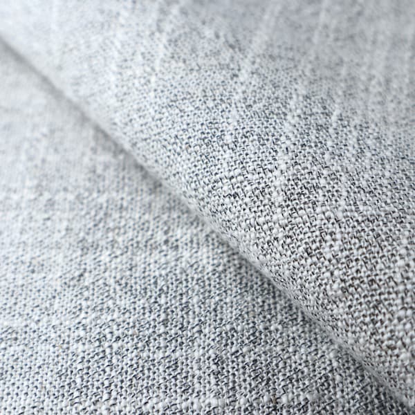 Tissu gris mélangé tissé à la main en laine de yak et en coton, 45 pouces de large, 150 g/m²