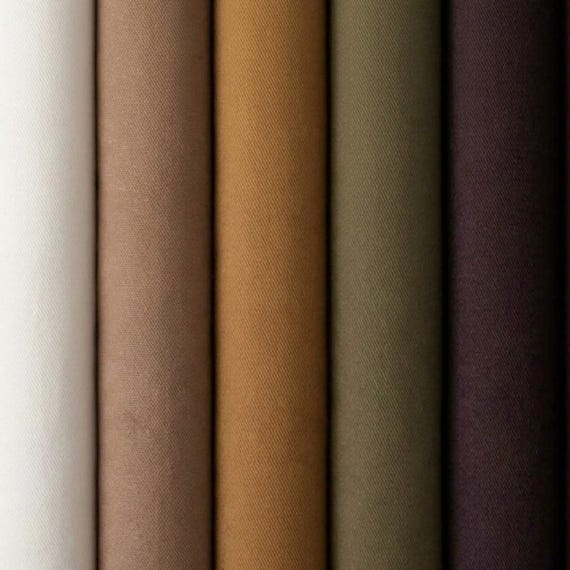 Mid-weight Cotton Twill Fabric, 58" Wide, 240 GSM