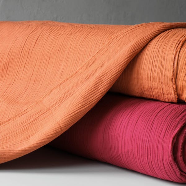 Organic Cotton Double Gauze Fabric by the yard, 44" Wide, 125 GSM