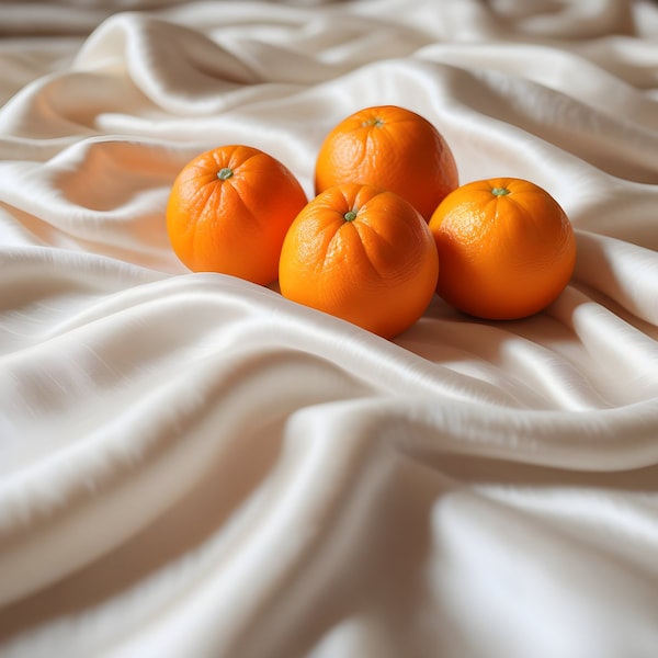 Vegan Orange Peel EPFC certified Cellulosic Fabric by the yard, 44" inches wide, 92 GSM
